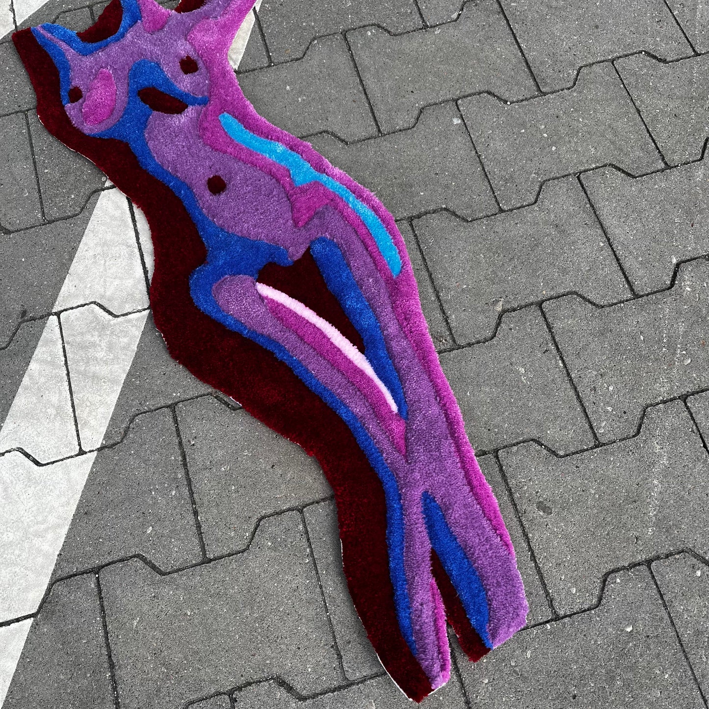 3D Figure Pink custom Rug - Rugsly