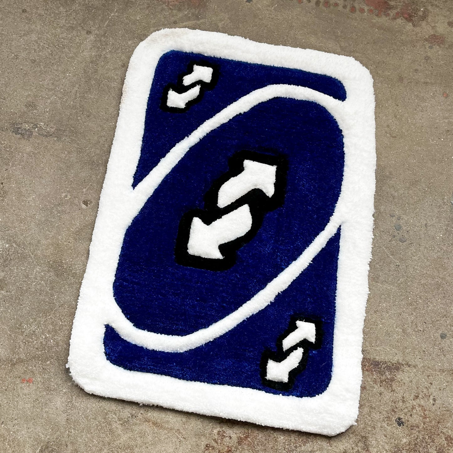 Blue Uno Reverse Card custom Rug - Rugsly