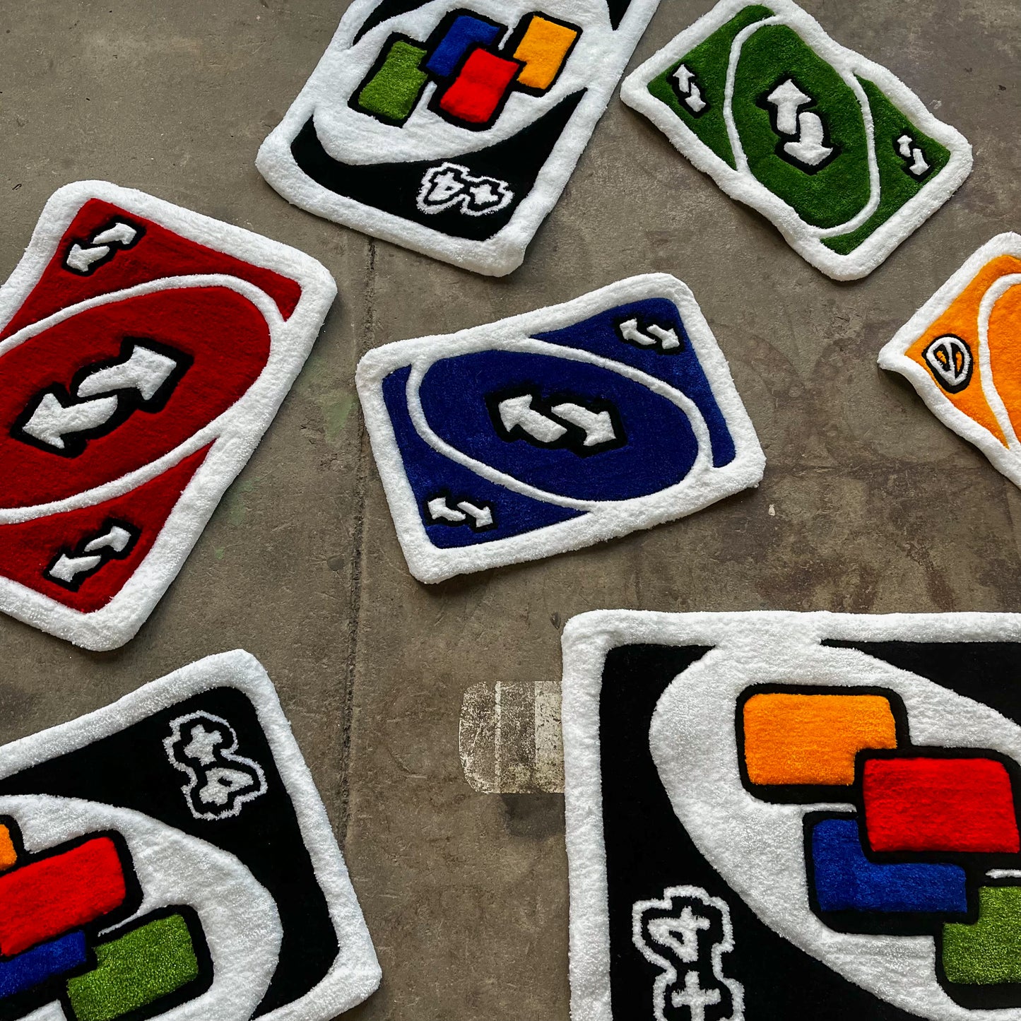 Blue Uno Reverse Card custom Rug - Rugsly
