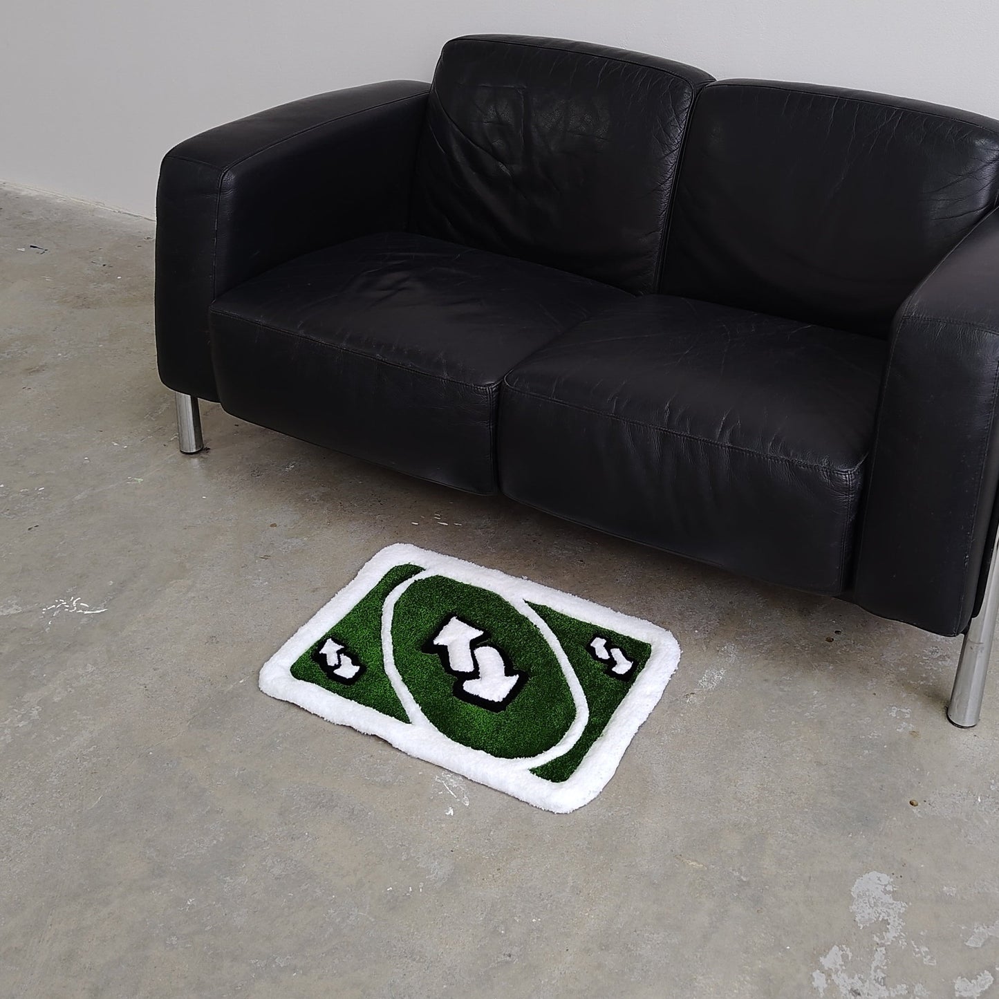Green Uno Reverse Card custom Rug - Rugsly