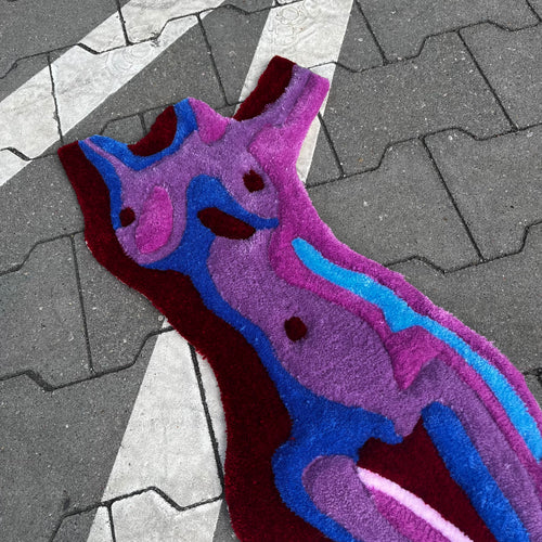 3D Figure Pink custom Rug - Rugsly