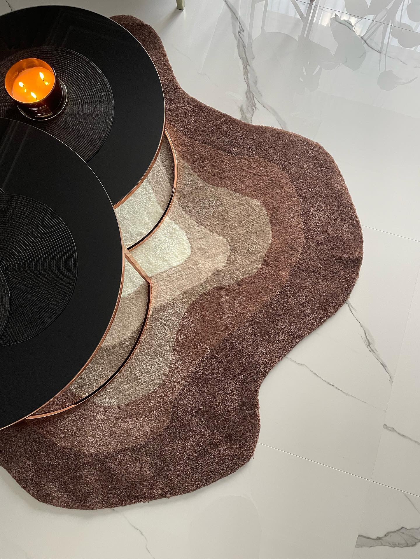 Brown/Beige Abstract Rug - Rugsly