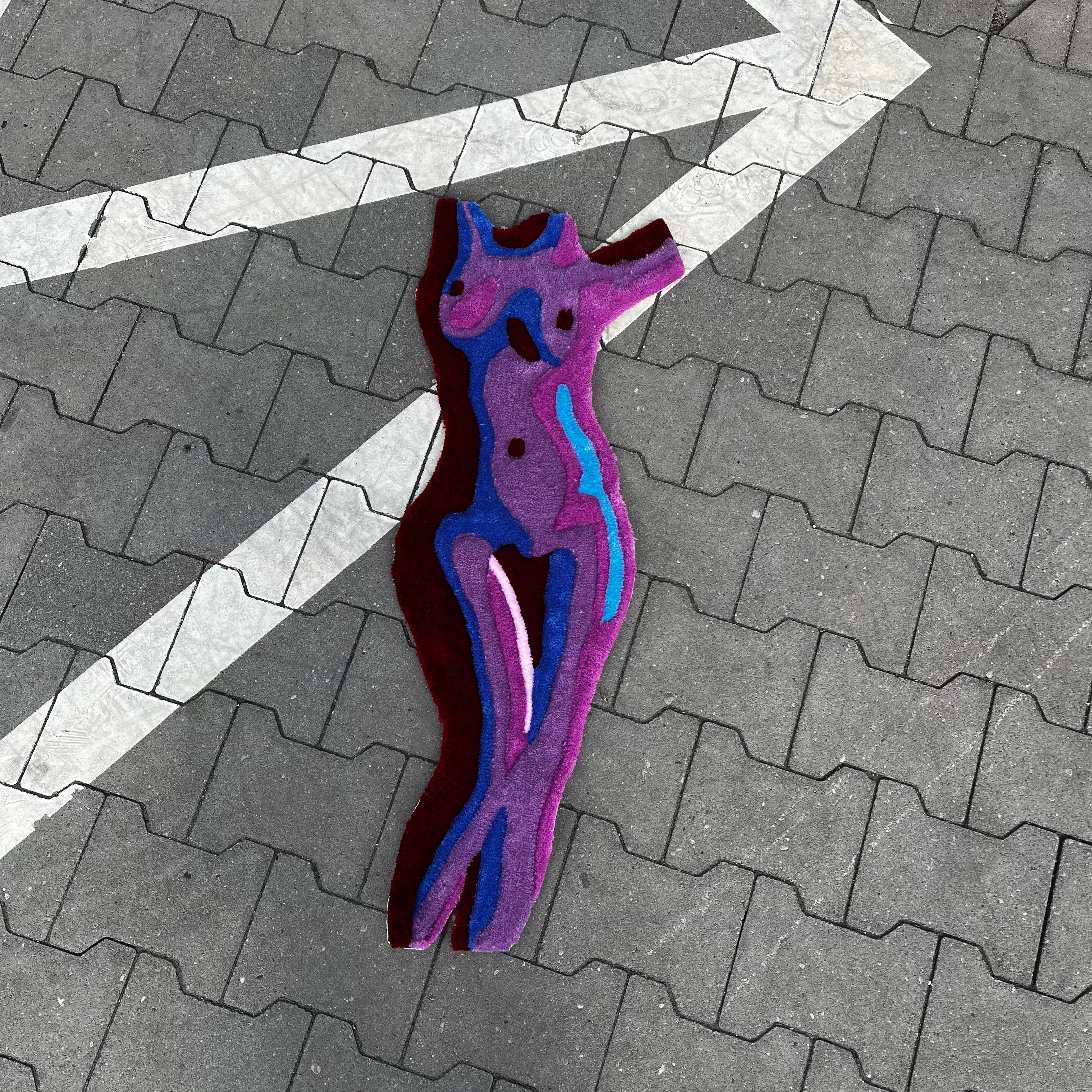 3D Figure Pink custom Rug - Rugsly