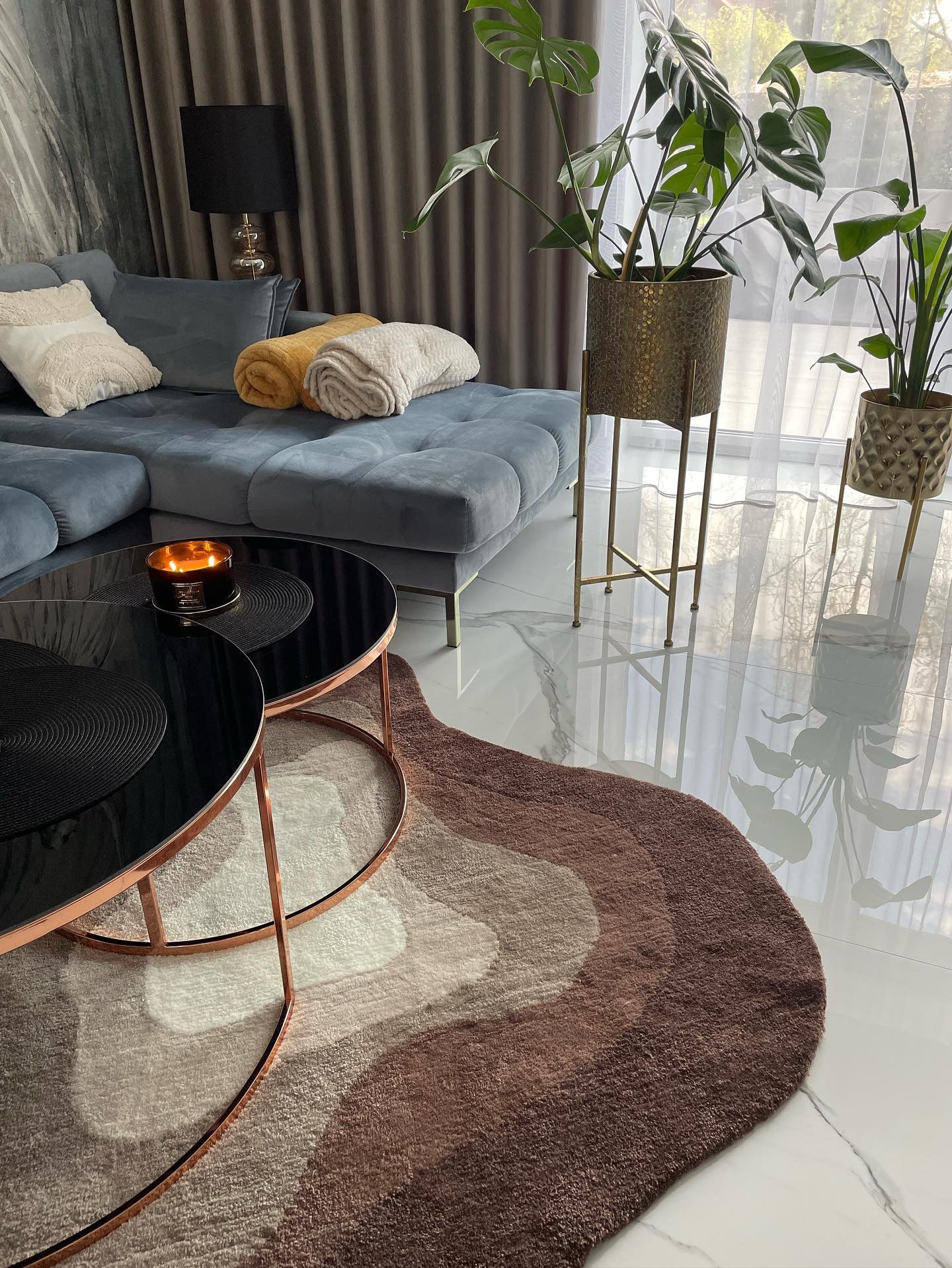 Brown/Beige Abstract Rug - Rugsly