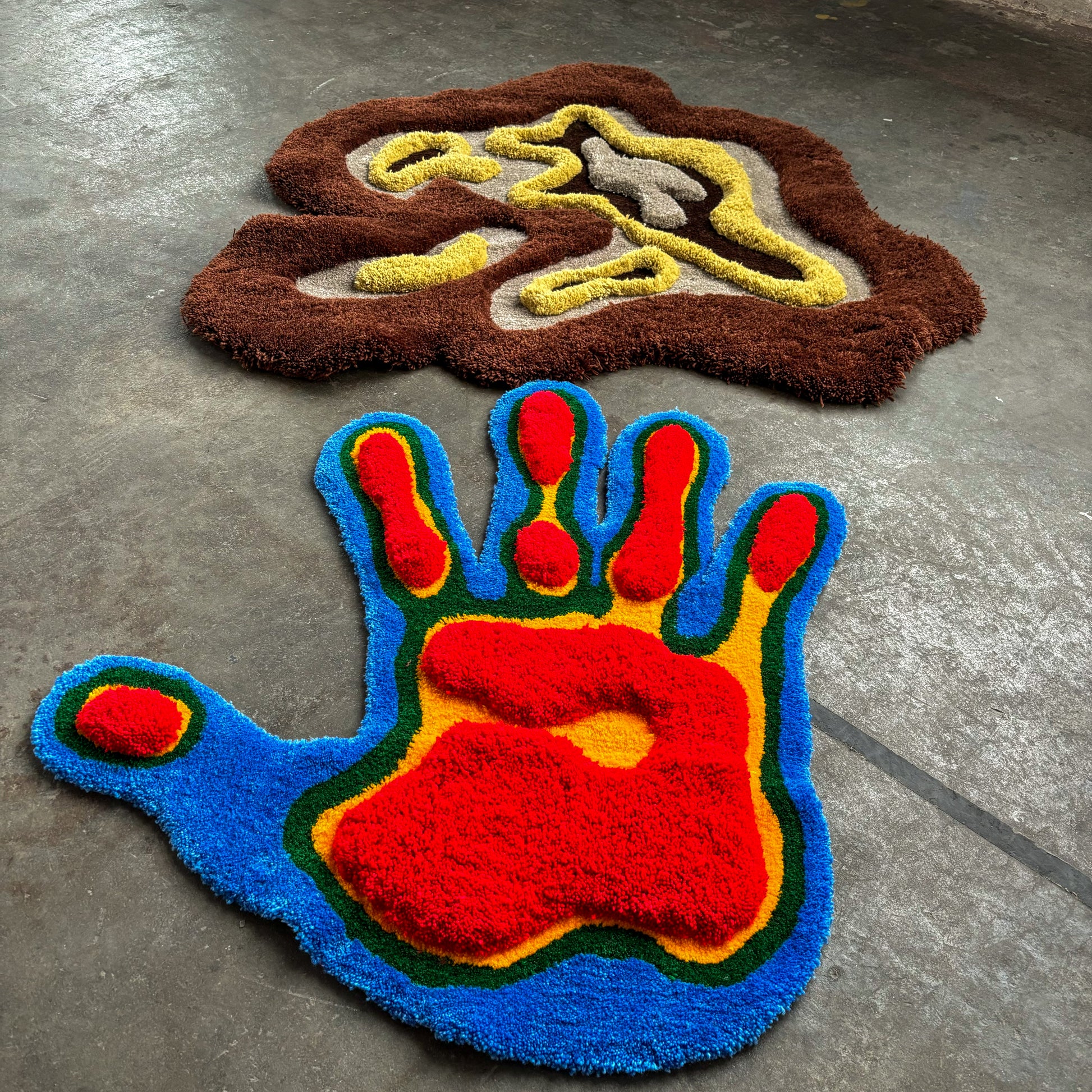 Thermal 3D Hand custom Rug - Rugsly
