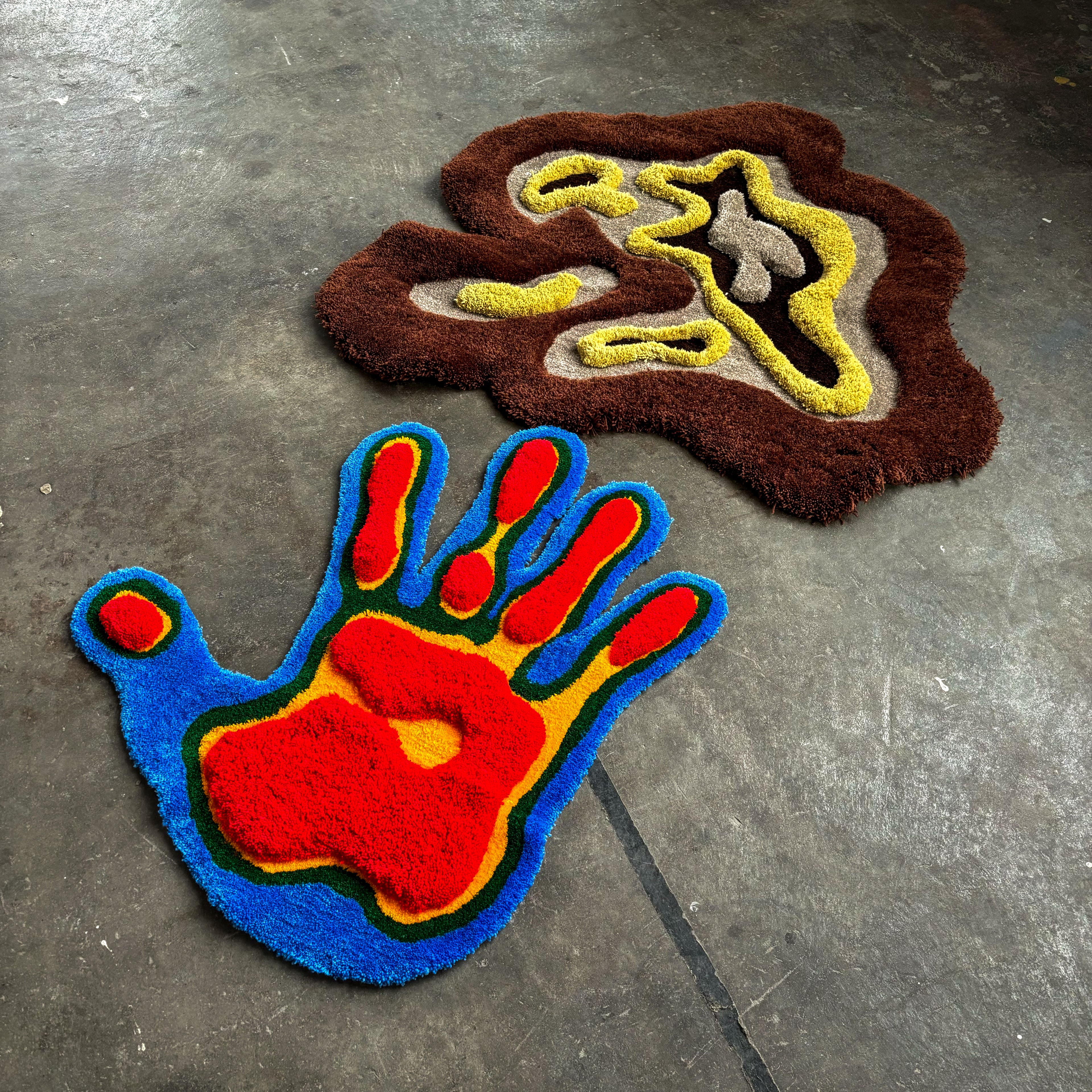 Brown/Beige 3D Abstract Rug - Rugsly