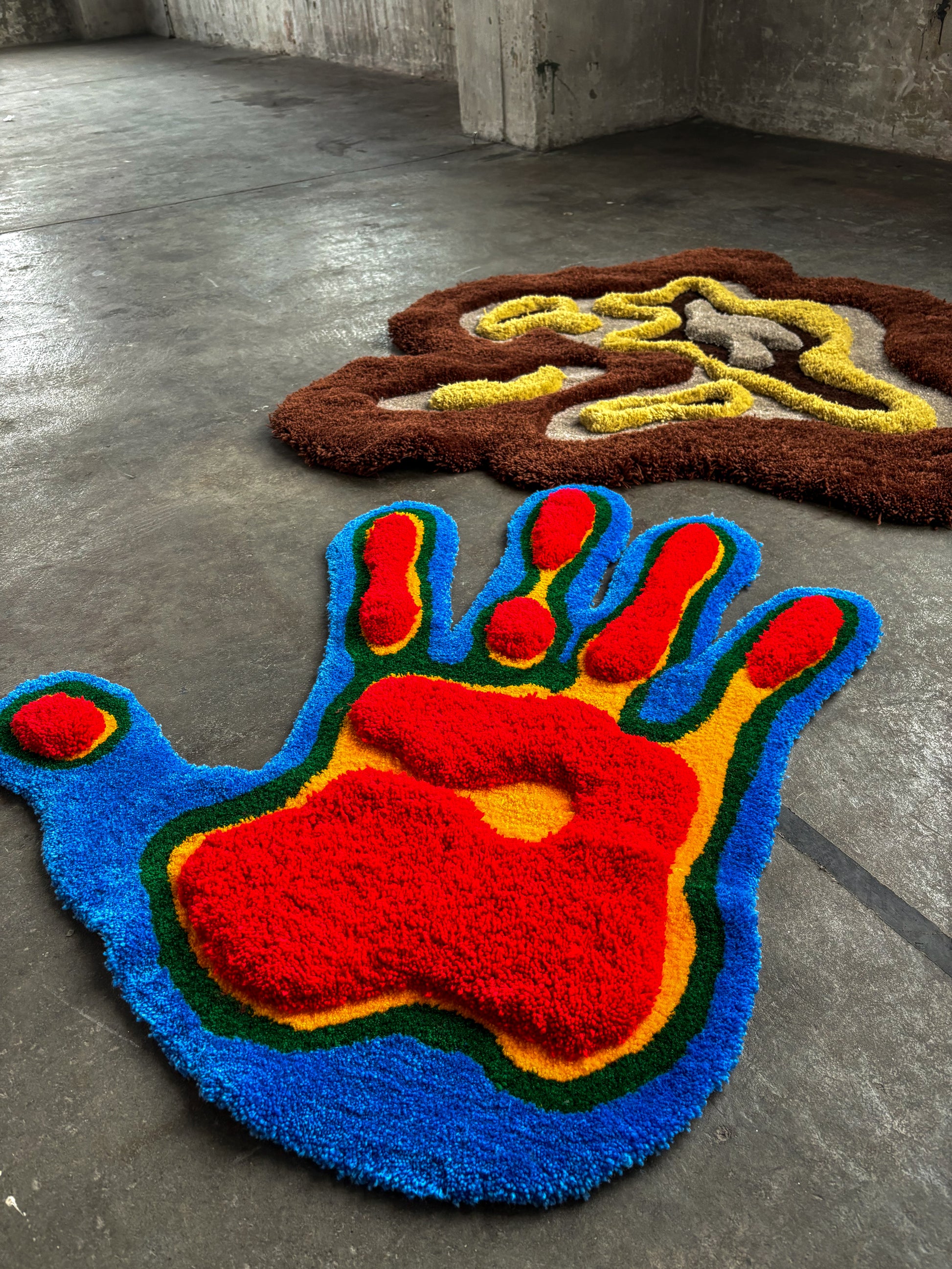 Thermal 3D Hand custom Rug - Rugsly