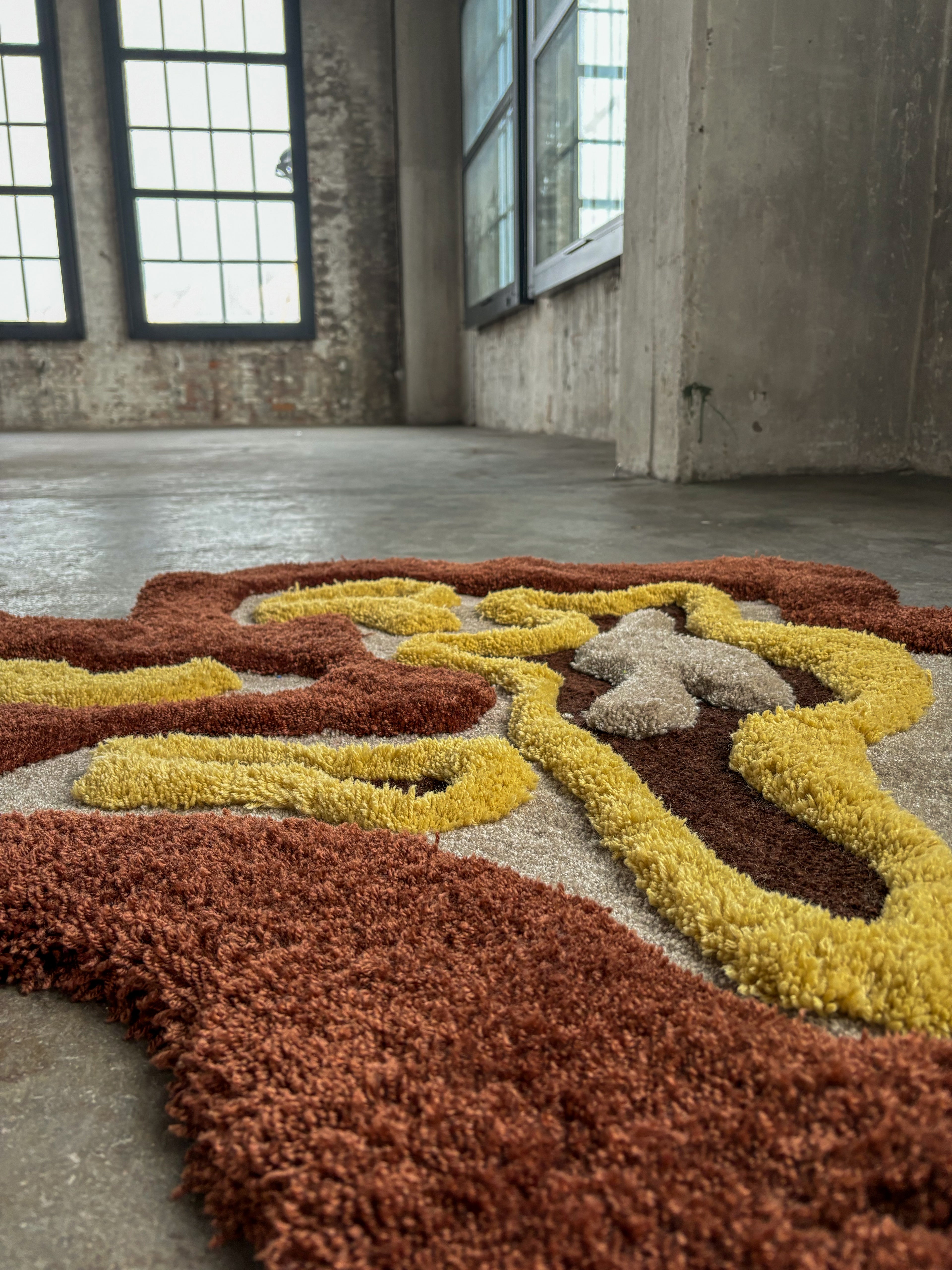 Brown/Beige 3D Abstract Rug - Rugsly