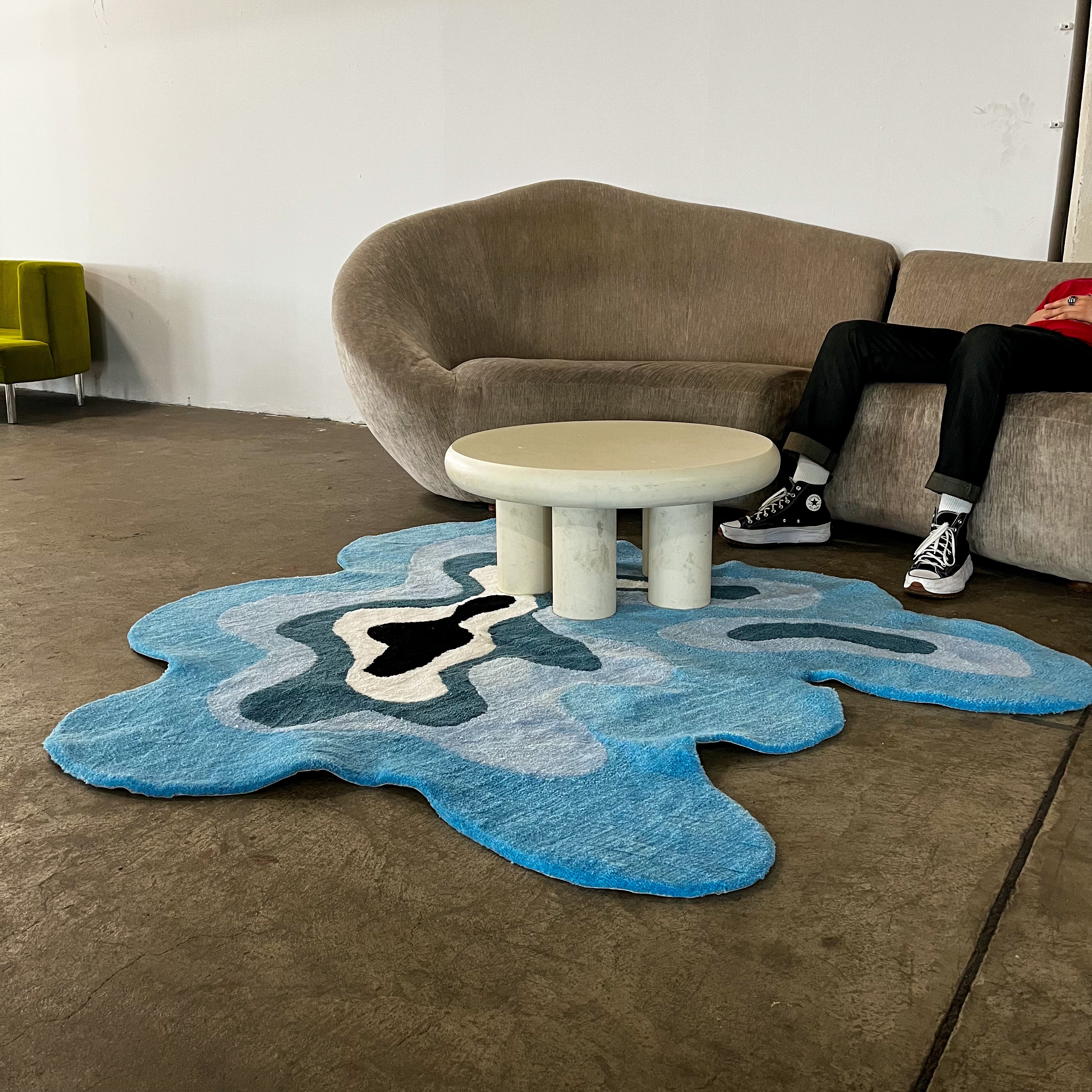 Blue Abstract Rug - Rugsly