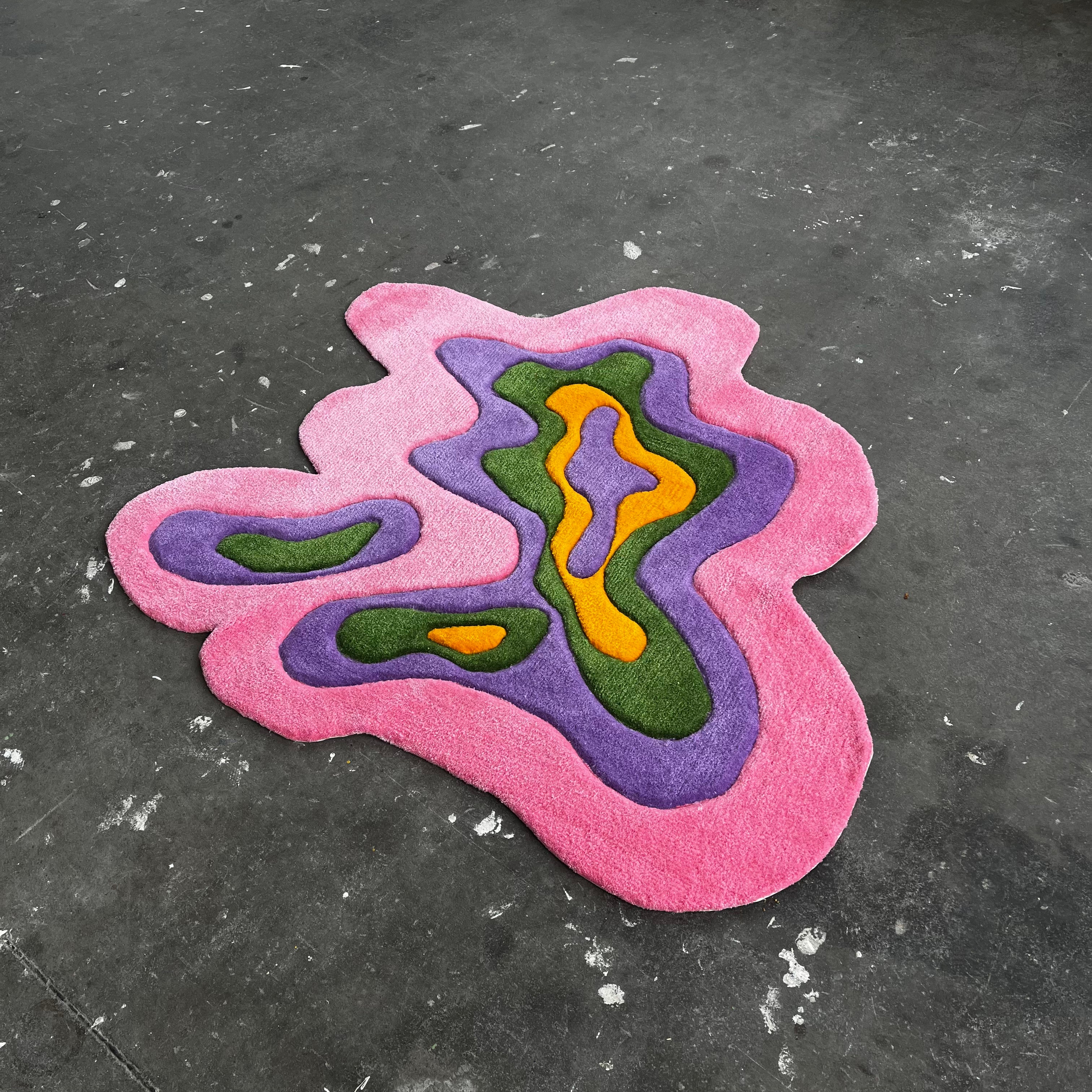 Purple Abstract Rug - Rugsly