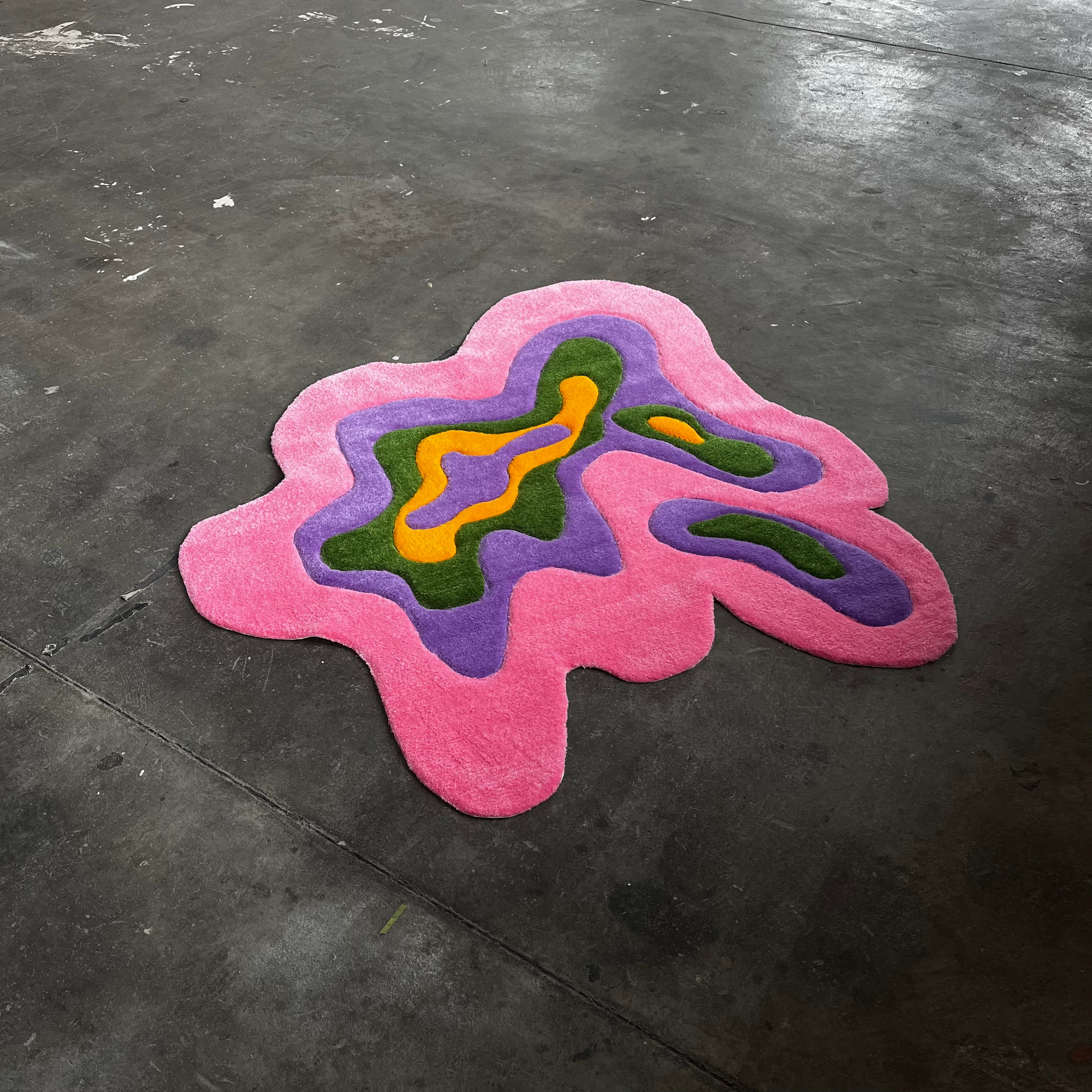 Purple Abstract Rug - Rugsly