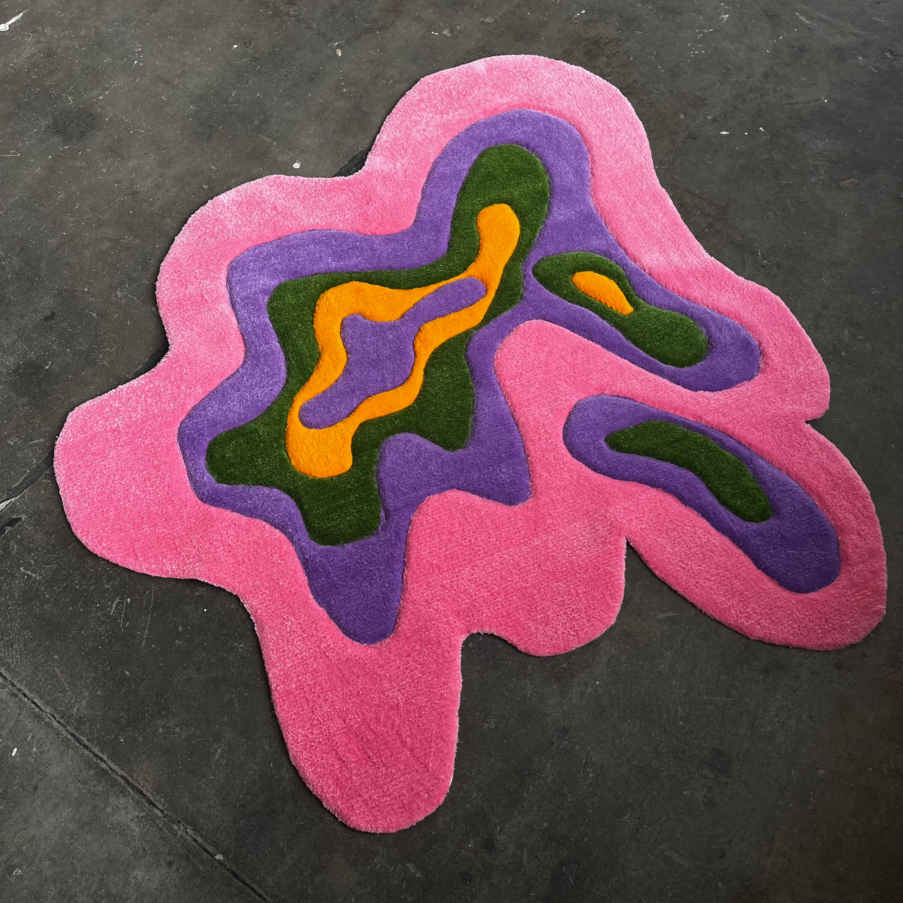 Purple Abstract Rug - Rugsly